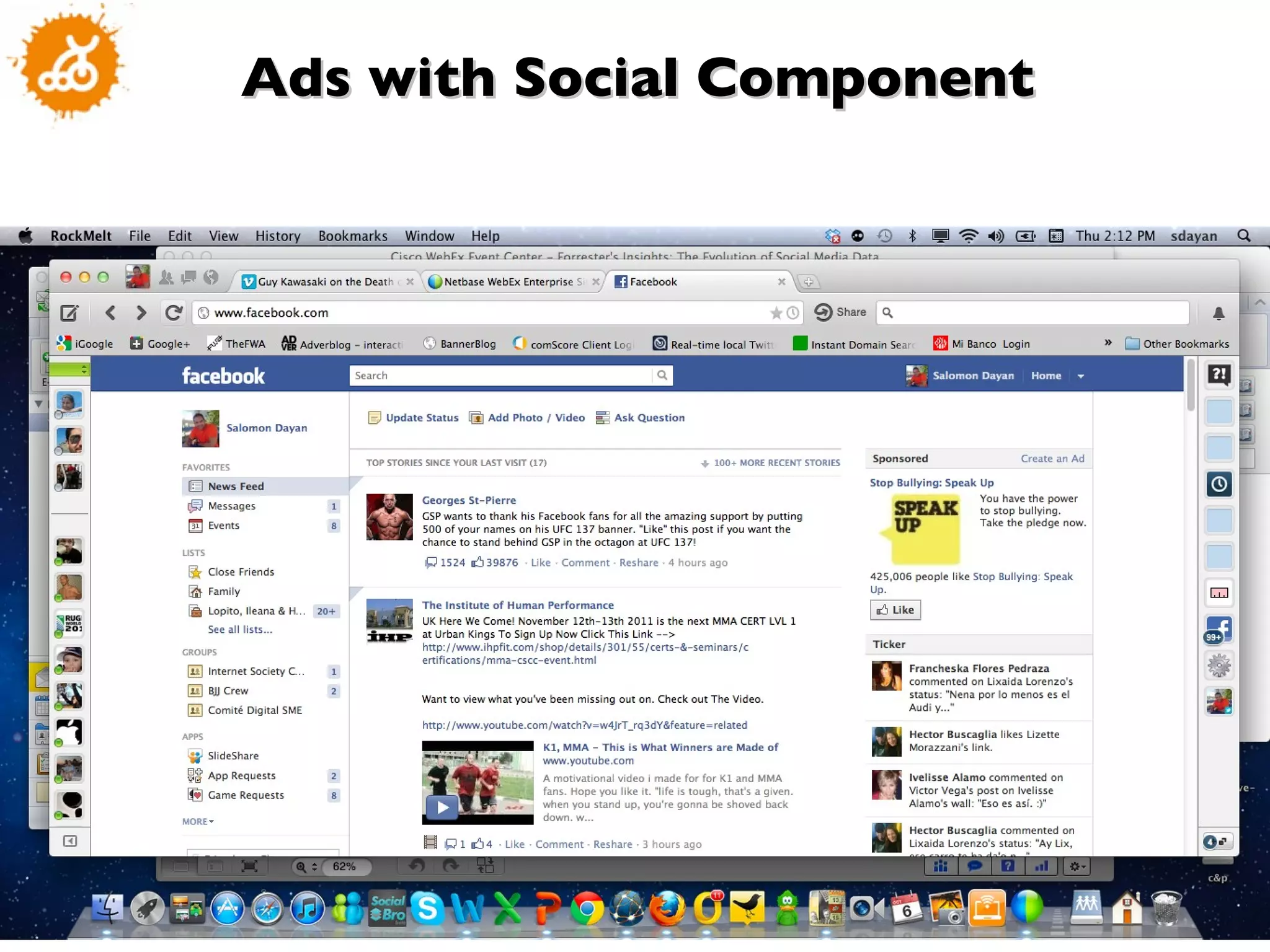 Ads with Social Component 