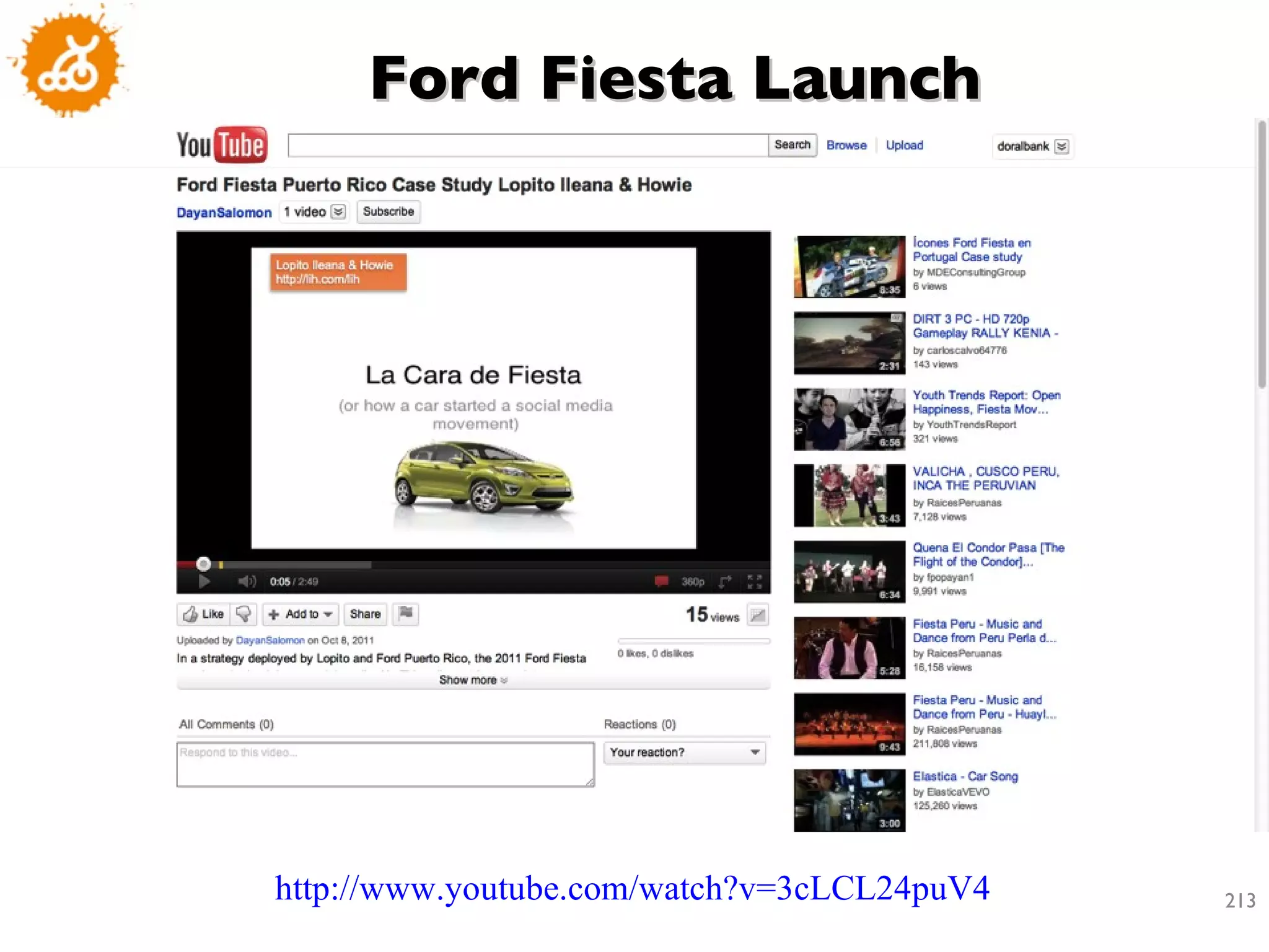 Ford Fiesta Launch http://www.youtube.com/watch?v=3cLCL24puV4   