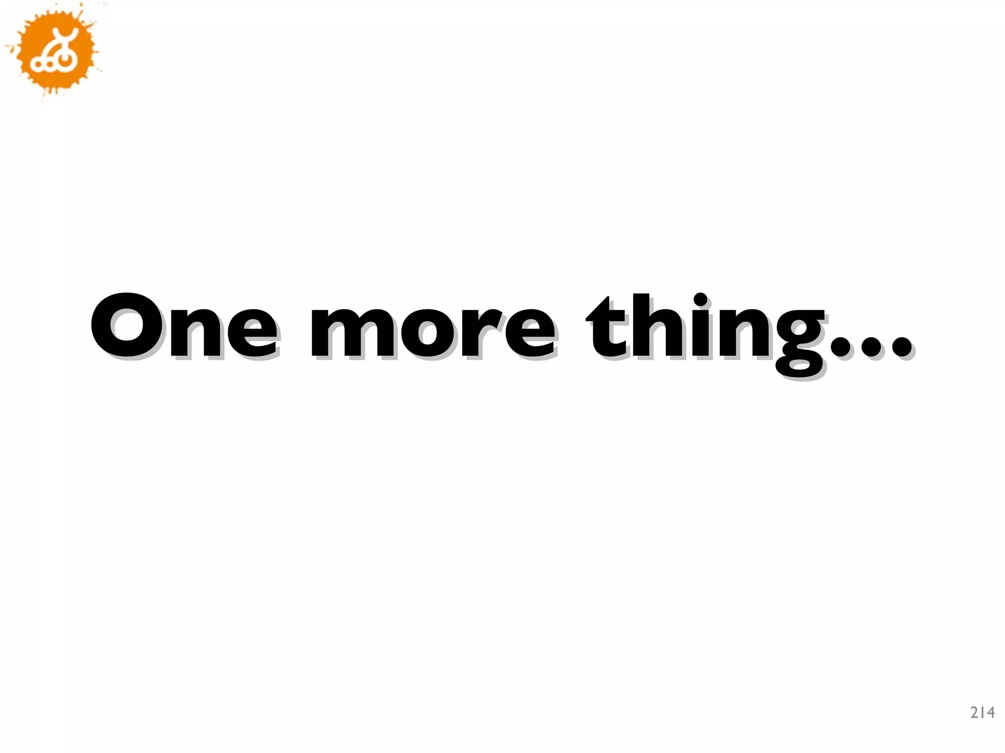 One more thing… 