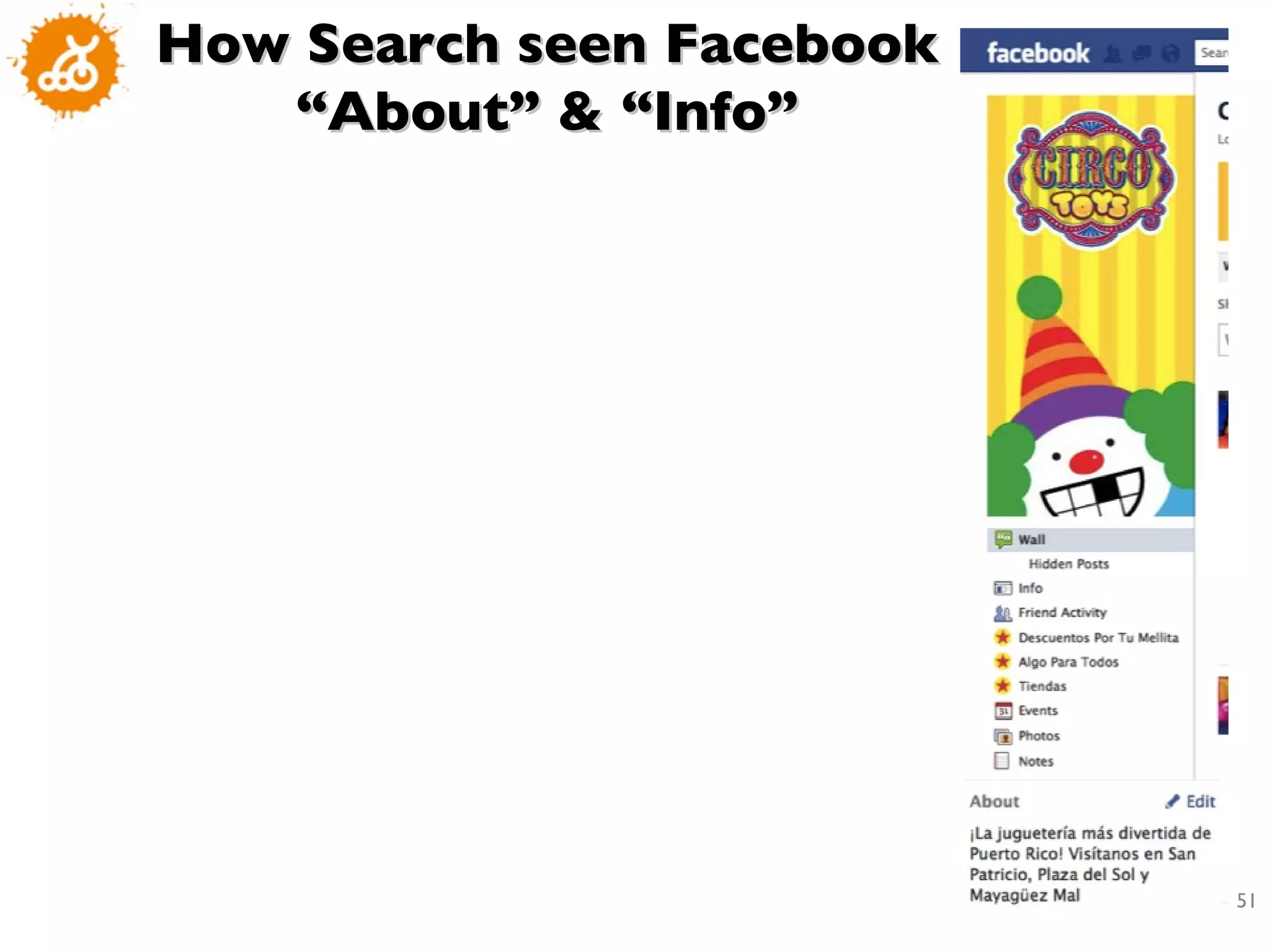 How Search seen Facebook “About” & “Info” 
