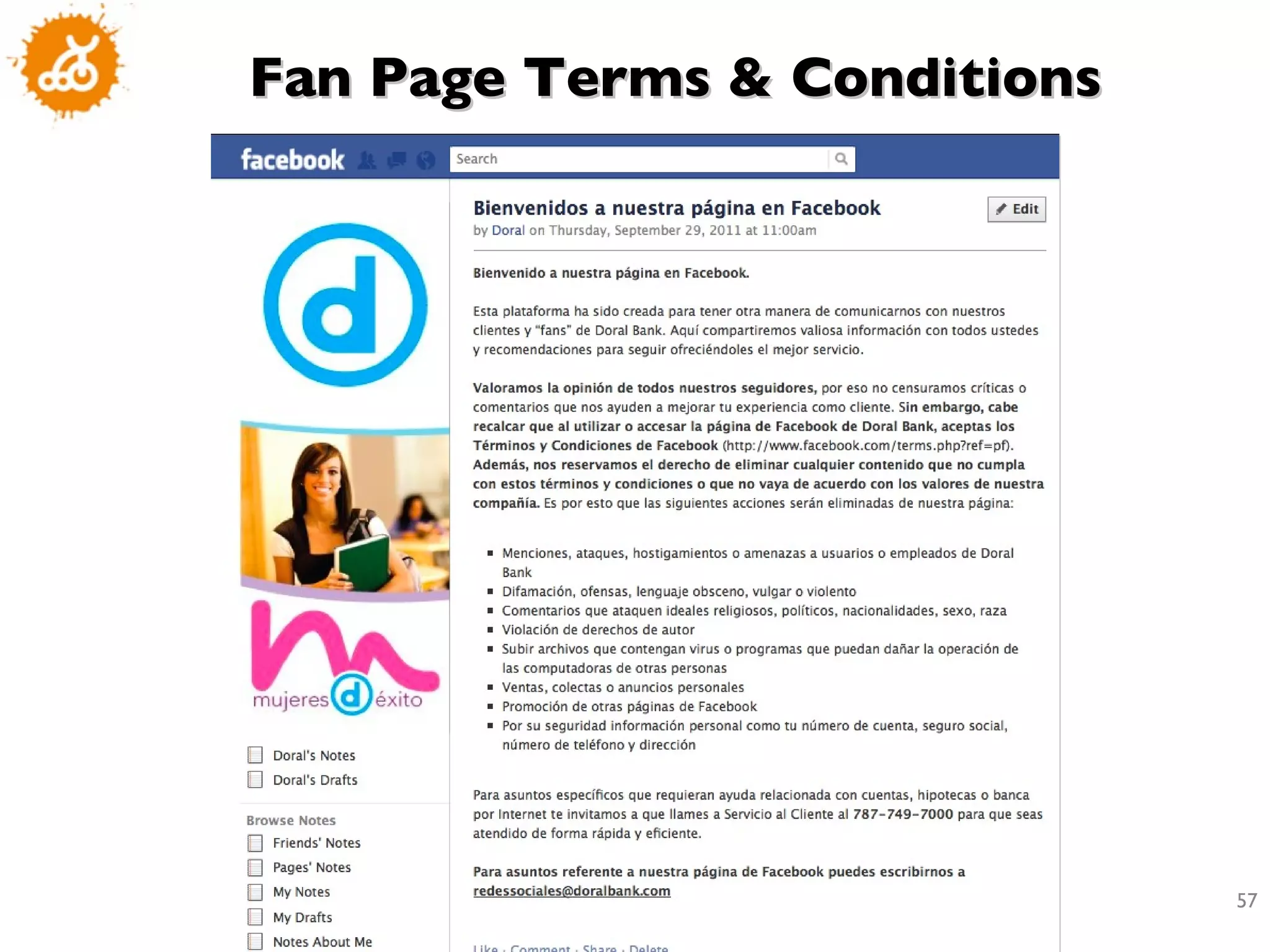 Fan Page Terms & Conditions 
