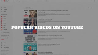 POPULAR VIDEOS ON YOUTUBE
 