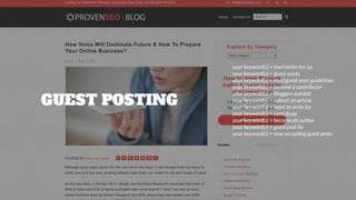 GUEST POSTING
your keyword(s) + inurl:write-for-us
your keyword(s) + guest-posts
your keyword(s) + inurl:guest-post-guidelines
your keyword(s) + become a contributor
your keyword(s) + bloggers wanted
your keyword(s) + submit an article
your keyword(s) + want to write for
your keyword(s) + contribute
your keyword(s) + become an author
your keyword(s) + guest post by
your keyword(s) + now accepting guest posts
 