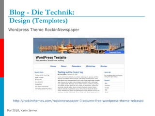 Blog - Die Technik:  Design (Templates) Wordpress Theme RockinNewspaper http://rockinthemes.com/rockinnewspaper-3-column-free-wordpress-theme-released 