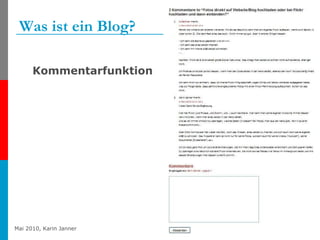Was ist ein Blog? Kommentarfunktion 