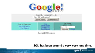 Why did I get breached?
SQLi has been around a very, very long time.
 