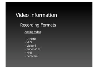 Workshop Videotechnica