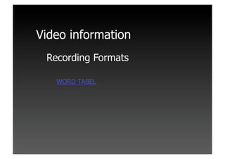 Workshop Videotechnica