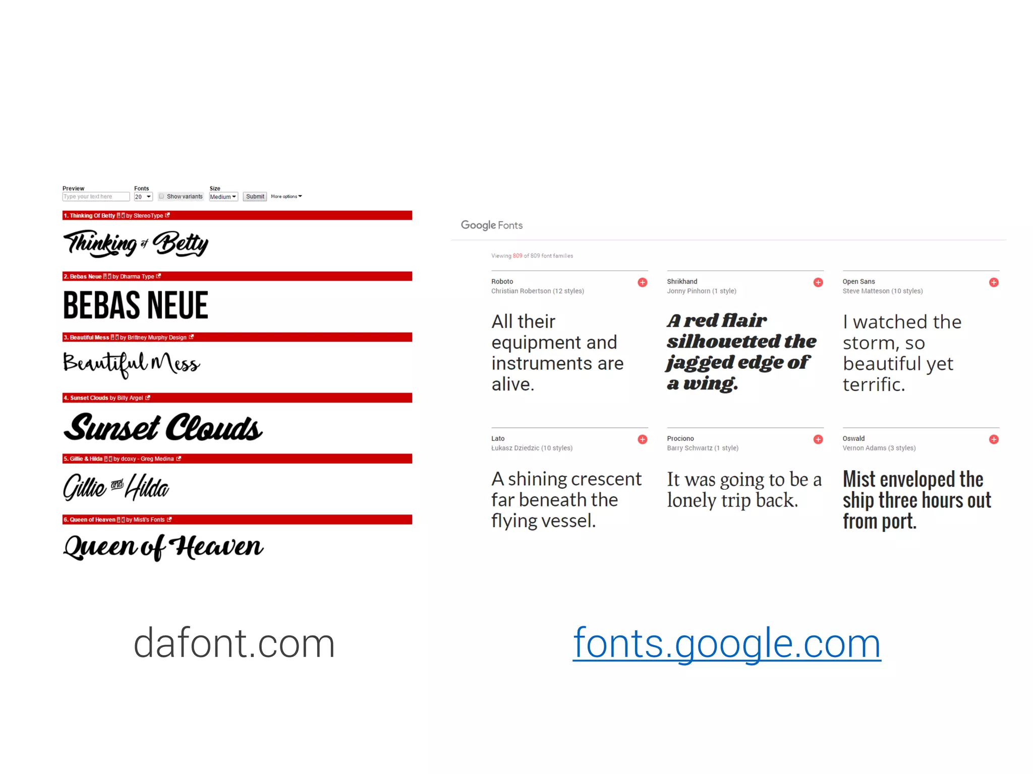 dafont.com fonts.google.com
 