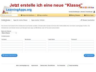 Jetzt erstelle ich eine neue “Klasse” 
 