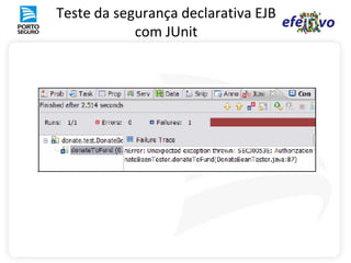 Teste da segurança declarativa EJB
            com JUnit
 