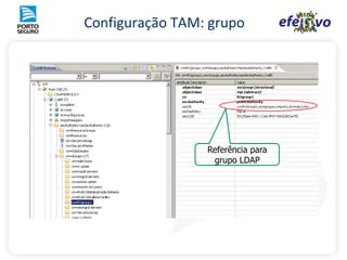 Configuração TAM: grupo




                 Referência para
                  grupo LDAP
 