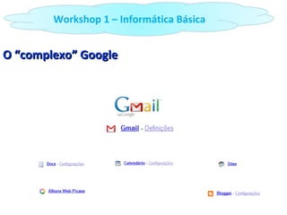 O “complexo” Google Workshop 1 – Informática Básica 
