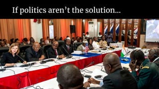 If politics aren’t the solution…
 