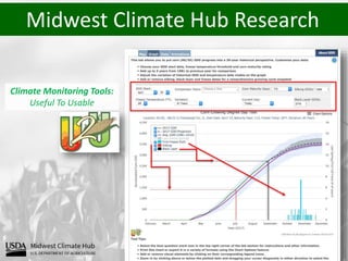 Midwest Climate Hub Research
Predicting
Changes in Range
Distribution and
Population
Dynamics of Pests
 