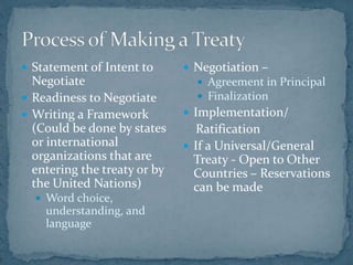  Statement of Intent to
Negotiate
 Readiness to Negotiate
 Writing a Framework
(Could be done by states
or internationa...