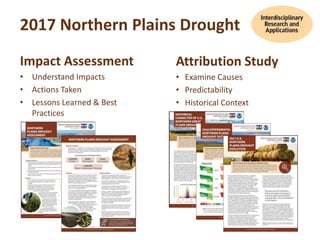 2017 Northern Plains Drought
Impact Assessment
• Understand Impacts
• Actions Taken
• Lessons Learned & Best
Practices
Att...