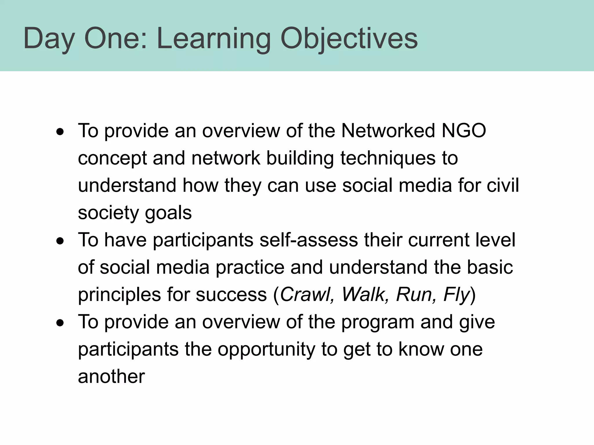 Don’t have to implement all social tools deeply to be successful