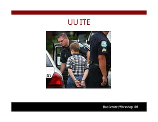 Hat Secure | Workshop 101
UU ITE
 