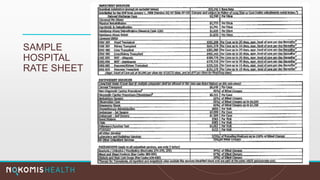SAMPLE
HOSPITAL
RATE SHEET
 