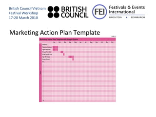 Marketing Action Plan Template British Council Vietnam Festival Workshop 17-20 March 2010 