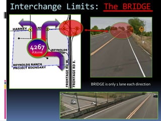 Interchange Limits: The BRIDGE
4267
汽车/小时
BRIDGE is only 1 lane each direction
 