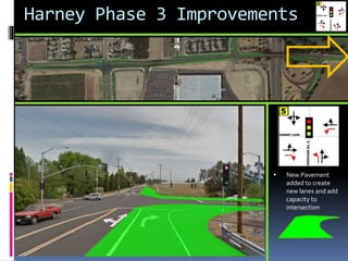 Harney Phase 3 Improvements
 New Pavement
added to create
new lanes and add
capacity to
intersection
 