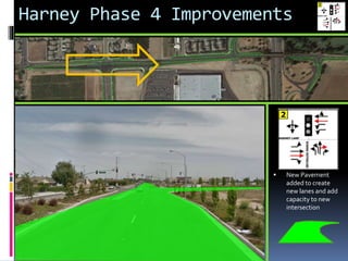 Harney Phase 4 Improvements
 New Pavement
added to create
new lanes and add
capacity to new
intersection
 