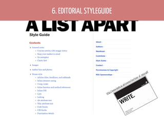 6. EDITORIAL STYLEGUIDE

 