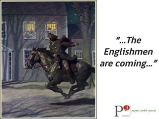 “…The
Englishmen
are coming...”
 