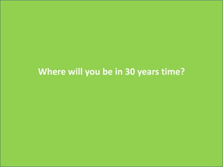 Where will you be in 30 years time?
 