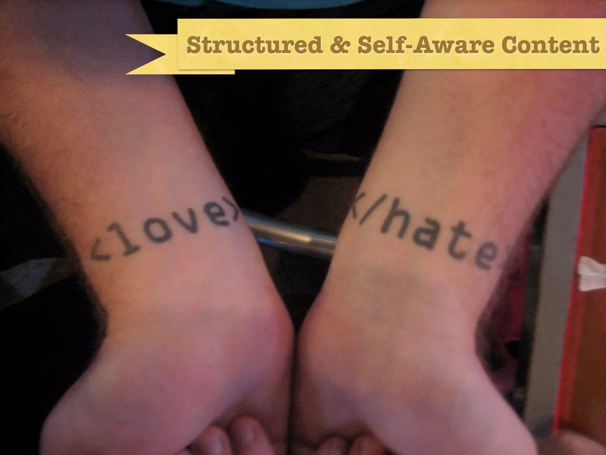 Structured & Self-Aware Content




structured & self-aware content
 