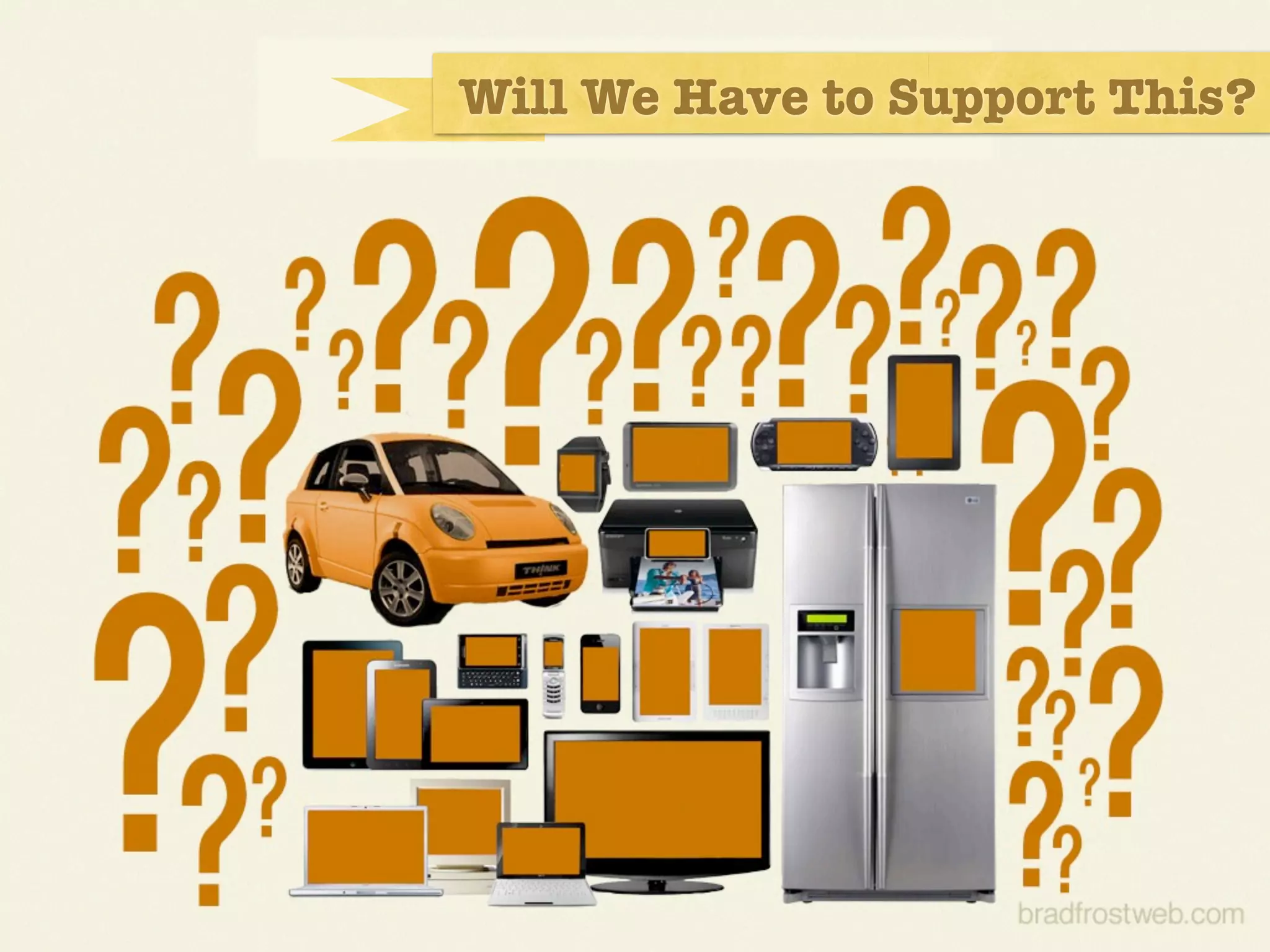 Will We Have to Support This?
 