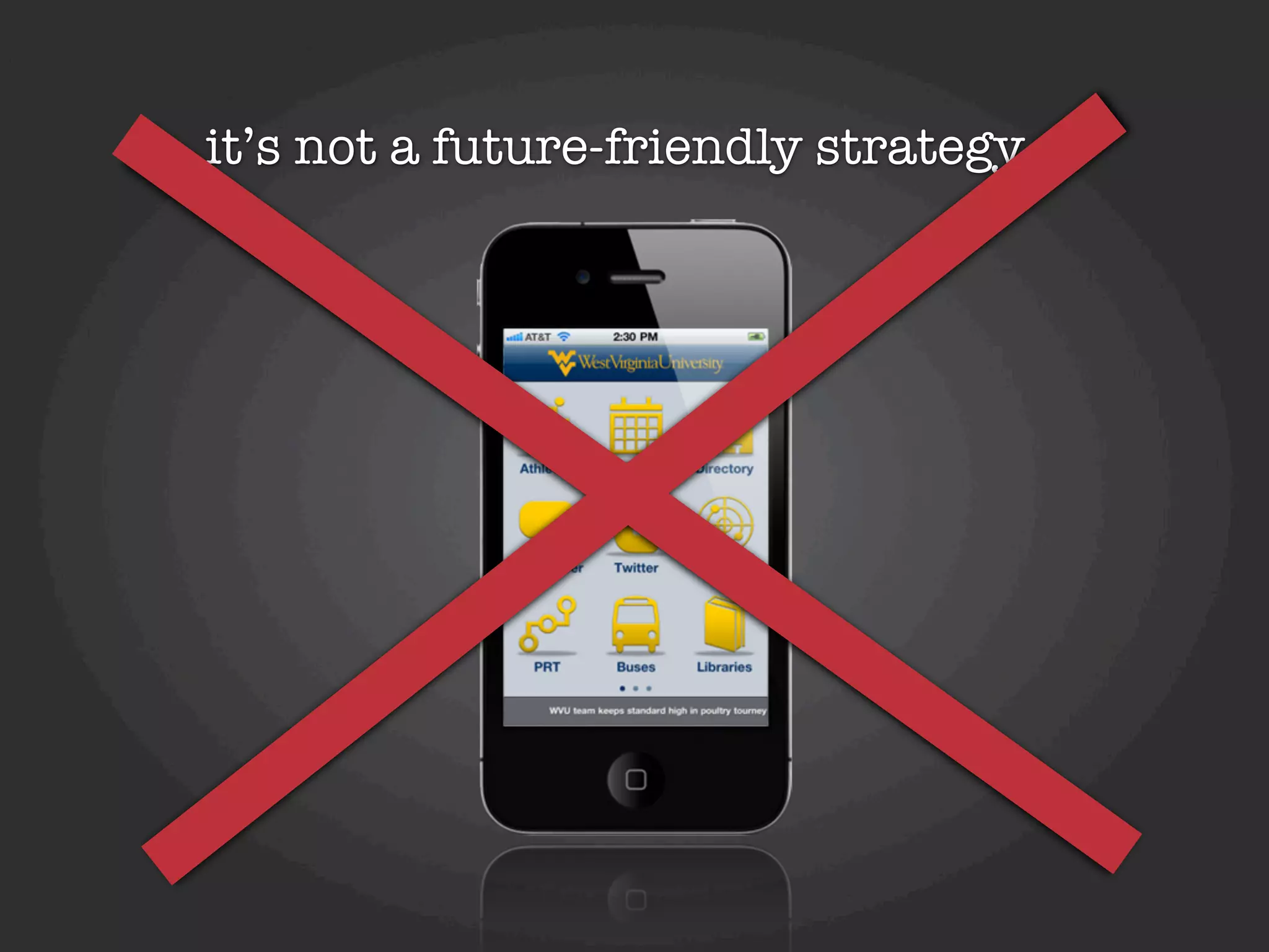 it’s not a future-friendly strategy...
 