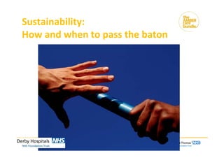 Sustainability:  
How and when to pass the baton
 