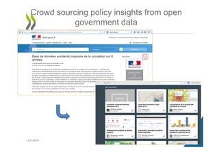 11/21/2014 6
Crowd sourcing policy insights from open
government data
 