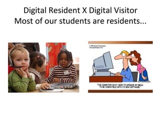 Digital Resident X Digital Visitor
Most of our students are residents...
 