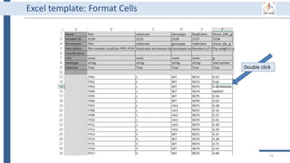63
Excel template: Format Cells
Double click
 