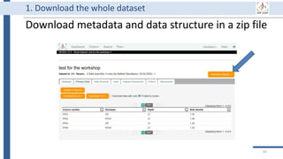 Download metadata and data structure in a zip file
83
1. Download the whole dataset
 