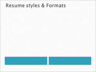 Effective Resume & Cover  letters
