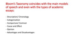 Workshop 3: Applying Bloom's Taxonomy in the EFL Classroom | PPTX