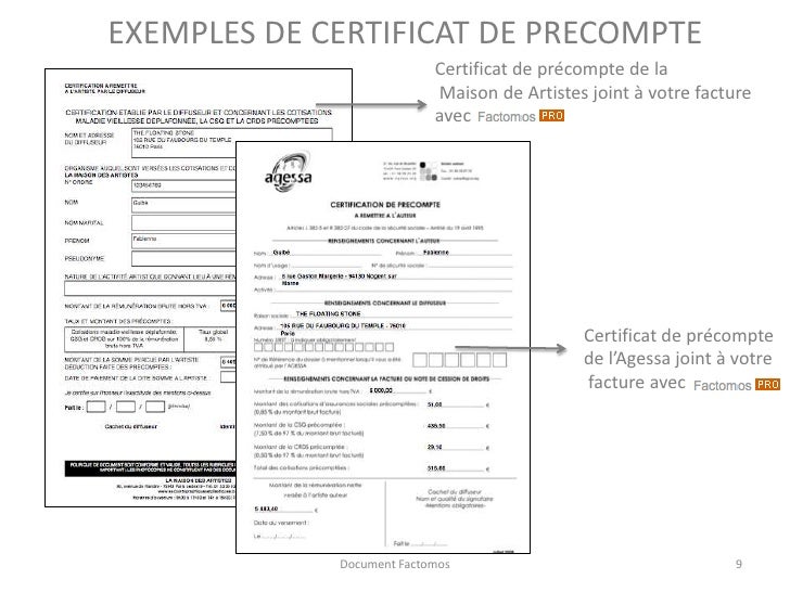 Exemple De Facture Maison Des Artistes Sans Précompte  Ventana Blog