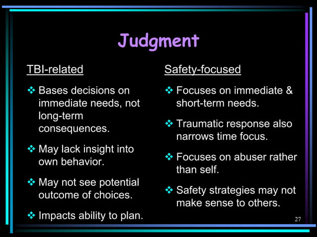 Workshop 30 Safety Planning Tbi Handout | PDF