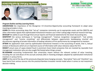 26
《竹经：经商经世离不得立根创新》
nnovatorBamboo
R.E.S.-ilience in Value Creation
Published Articles & Research (2013):
• Snapped By Regulatory Storms? Braving Through Berkshire’s Former Iron Mountain to Asia,
July 31, 2013 (BeyondProxy)
• From Buffett’s Scott Fetzer to Asia, Are Oddballs Odious or Opportunities? July 24, 2013
(BeyondProxy)
• Are Boring Businesses Resilient or Risky? Pitfalls and Opportunities in Europe and Asia, July
17, 2013 (BeyondProxy)
• Supply- and Demand-side Moat Economics in Europe and Asia, July 10, 2013 (BeyondProxy)
• “Must-Have” vs “Nice-To-Have”: Exploiting the Sector-Company Gap in Asia, July 3, 2013
(BeyondProxy)
• Institutional Imperative and Differentiating Between the Tech Innovators, the Imitators and
the Swarming Incompetents in Asia, June 27, 2013 (BeyondProxy)
• BNSF + JB Hunt = Buffett + Munger = Lollapalooza! How About Asia? June 19, 2013
(BeyondProxy)
• Why Berkshire Hathaway’s McLane Has a Moat, and Are There Similar Companies In Asia?
June 12, 2013 (BeyondProxy)
• Investing in Korea: Staying Rational Despite Samsung’s Halo Effect, June 5, 2013
(BeyondProxy)
• Education 2.0 In Indonesia: Inspiring Bamboo Innovators, May 11, 2013 (Jakarta Post)
• Any Benjamin Franklins in Asia? May 9, 2013 (BeyondProxy)
• Berkshire Hathaway 2013: Takeaways and Impressions from the Annual Meeting, May 7,
2013 (BeyondProxy)
• Pilgrimage to Omaha + Entrepreneurship, Asian-style! May 1, 2013 (BeyondProxy)
• Who’s the Buffett CEO in Asia? Part 1 on China’s Great Wall Motor, April 23, 2016
(BeyondProxy)
• Who’s the Buffett CEO in Asia? Part 2 on Australia’s ARB Corporation, April 26, 2013
(Beyond Proxy)
• Kewpie: Japan’s Heinz and R.E.S.-ilient Bamboo Innovator, April 20, 2013 (BeyondProxy)
• Value Investors in Asia: Making Sense of the Micro Vs. Macro Dilemma, April 16, 2013
(BeyondProxy)
• “Be like the bamboo, not the oak tree”, TODAY, 8 April 2013
• “Creating ‘bamboo innovators’ in S’pore”, Straits Times, 1 April 2013
• Detecting Fraud by Scrutinizing the “How” Rather than the “What” of Management
Disclosures, March 22, 2013 (BeyondProxy)
Featured (2013):
• Mental Models: Bamboo Innovator, April 4, 2013 (BeyondProxy)
• The Bamboo Innovator Approach to Investing in Asia, April 4,
2013 (YouTube uploaded by BeyondProxy.com)
• Six Common Accounting Pitfalls at Asian Companies, March 20,
2013 (BeyondProxy)
• Insights into Accounting Pitfalls at Asian Companies, March 21,
2013 (Greatinvestors.TV and Frequency.com)
• Beware of “Other Receivables” Accounting at Asian Companies,
March 26, 2013 (Greatinvestors.TV)
Internationally Featured Value Investor: TEDxWallStreet,
BeyondProxy, GreatInvestors.TV
 