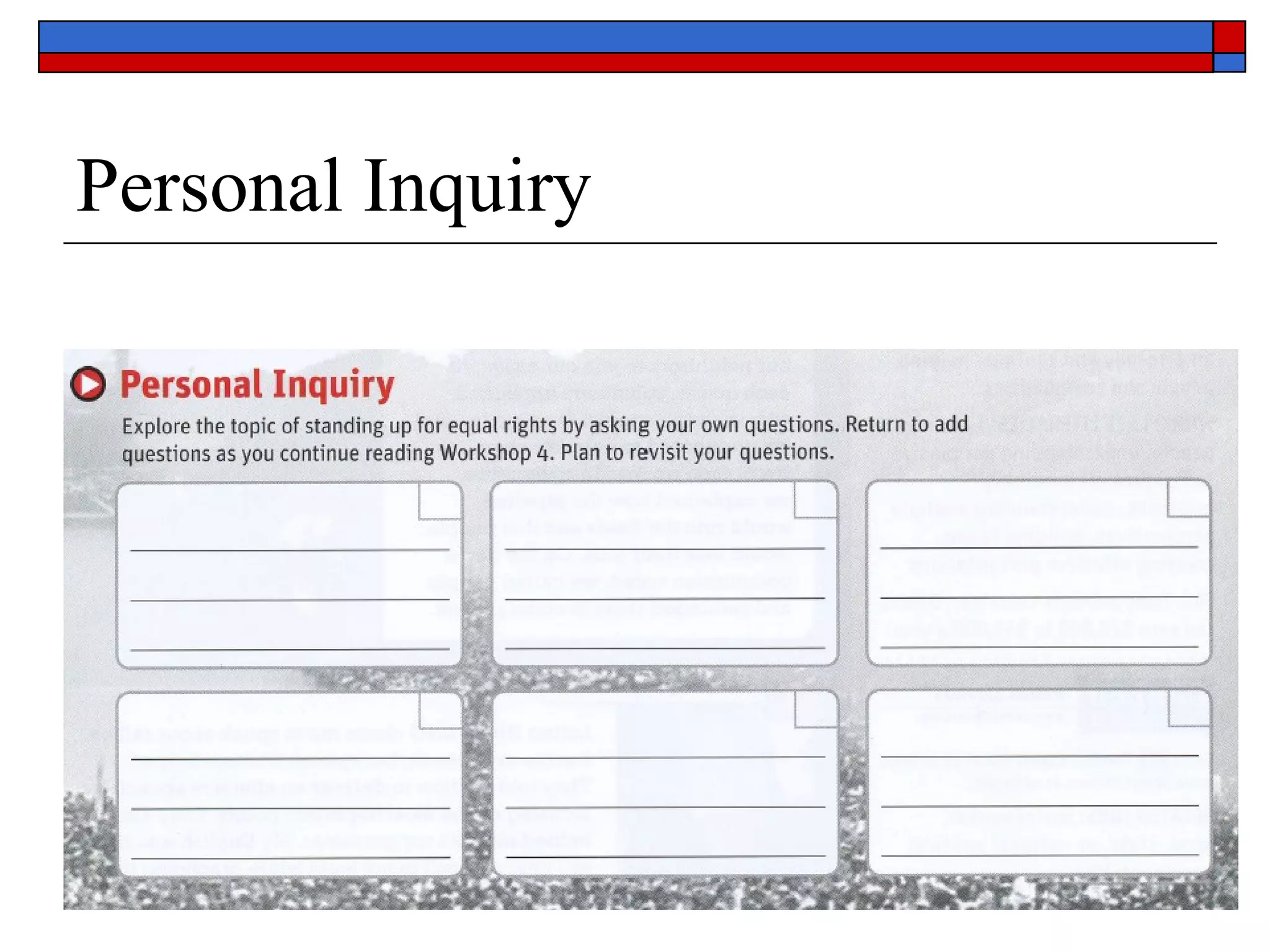 Personal Inquiry
 