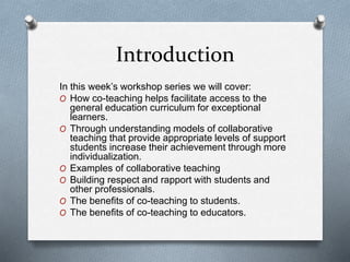 Workshop 4 Collaborative Teaching | PPT