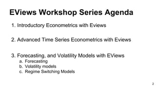 Advanced Time Series Econometrics with EViews | PDF