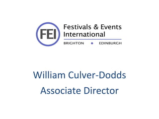 William Culver-Dodds Associate Director 