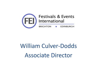 William Culver-Dodds
 Associate Director
 