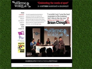 Festivals Portfolio




                © Culver-Dodds Cultural Consultancy
 